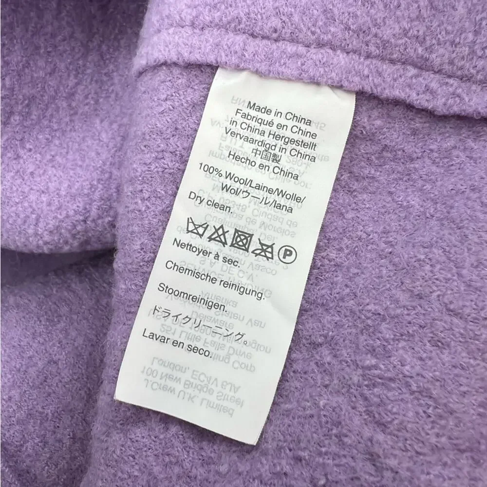 J. Crew The Daphne Topcoat in Italian Boiled Wool in Lavender Sz 10 - Picture 9 of 11